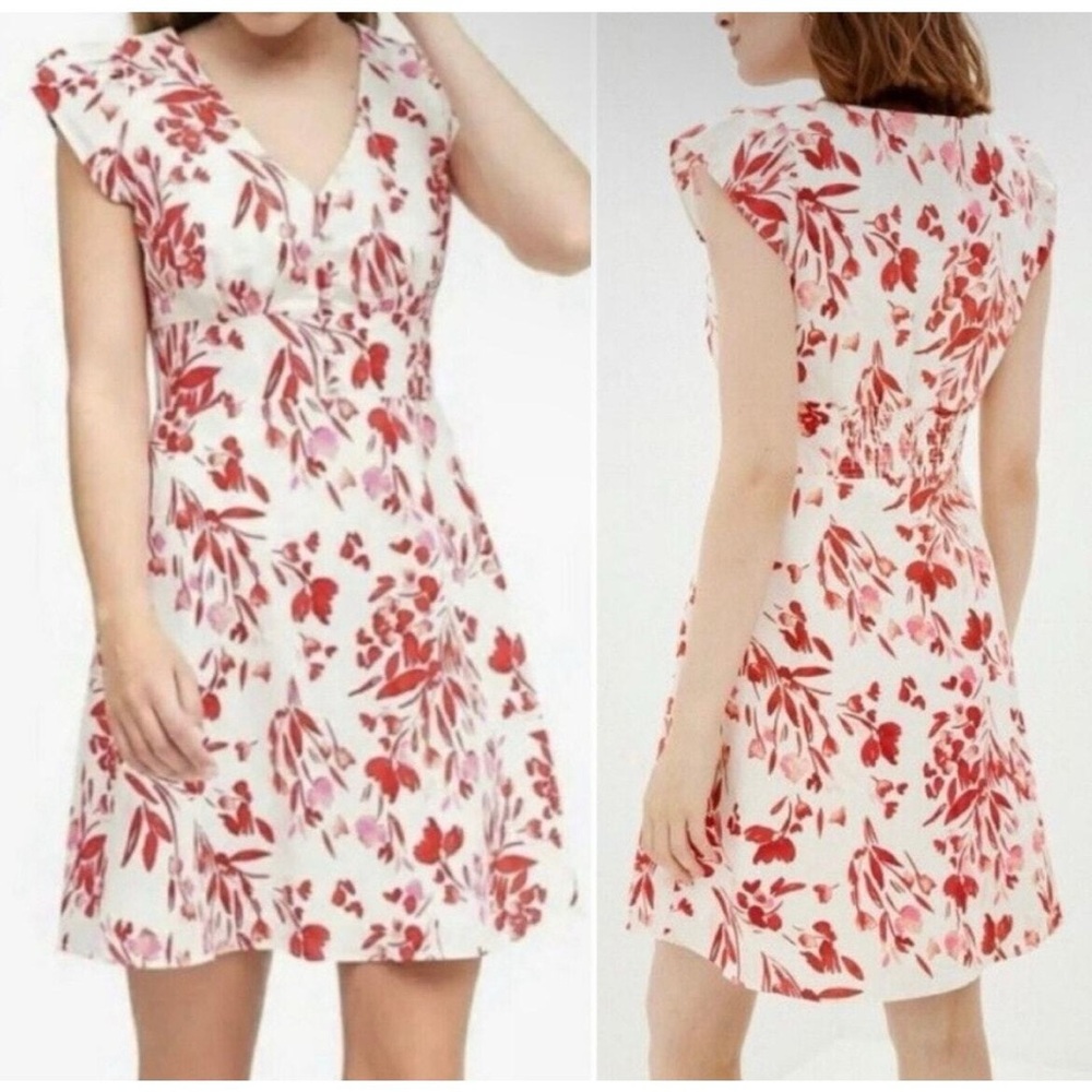 Banana Republic floral dress size 2 linen blend NWT